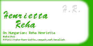 henrietta reha business card